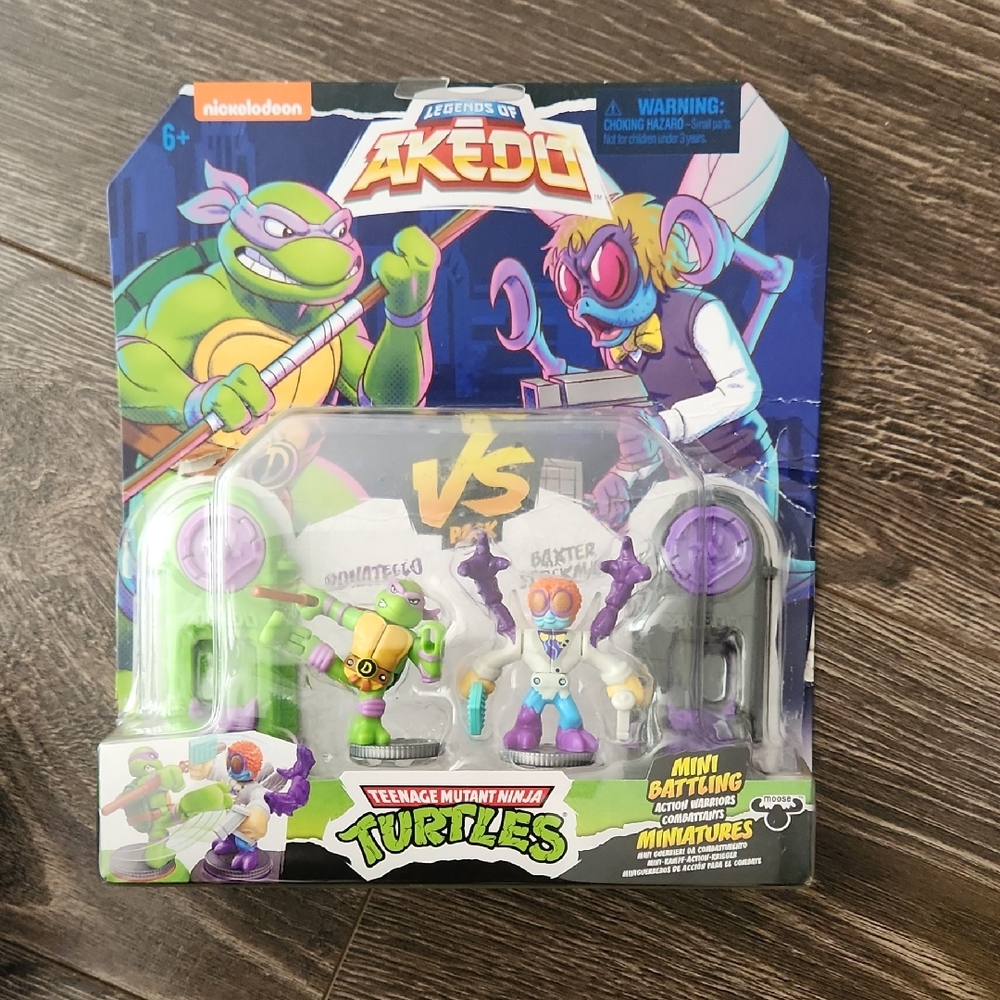Legends Of Akedo Teenage Mutant Ninja Turtles Donatello vs Baxter Mini Warriors